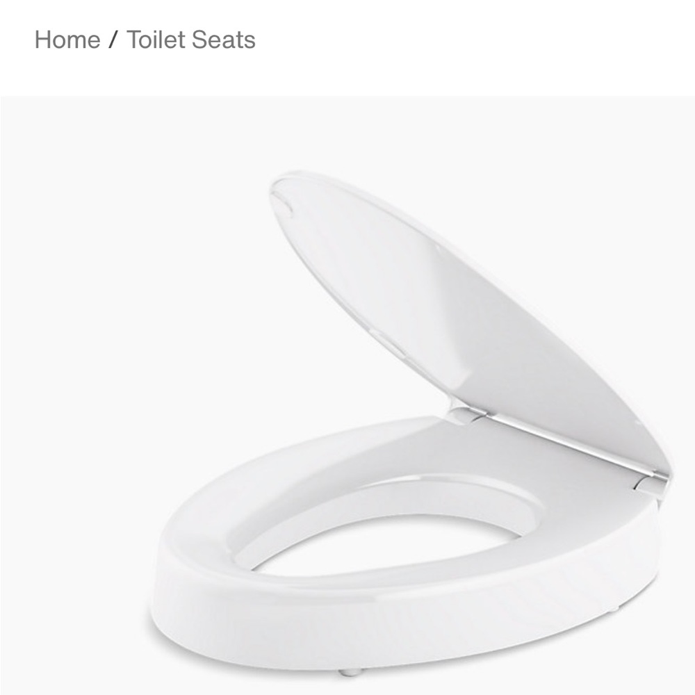Kohler elevated toilet seat (new)